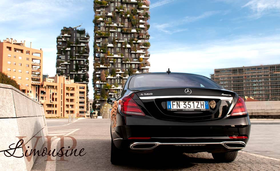 Mercedes Clase S 560 con chófer: vista trasera Mercedes Clase S 560 con chófer: vista trasera