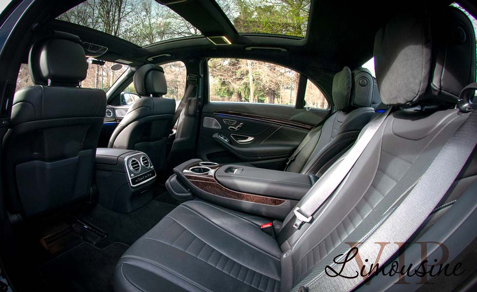 Mercedes Clase S 560 con chófer: asientos traseros Mercedes Clase S 560 con chófer: asientos trasero