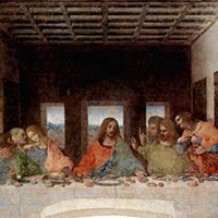 Detalle de la última cena de Leonardo Da Vinci 